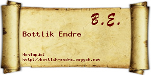 Bottlik Endre névjegykártya