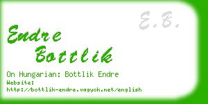 endre bottlik business card